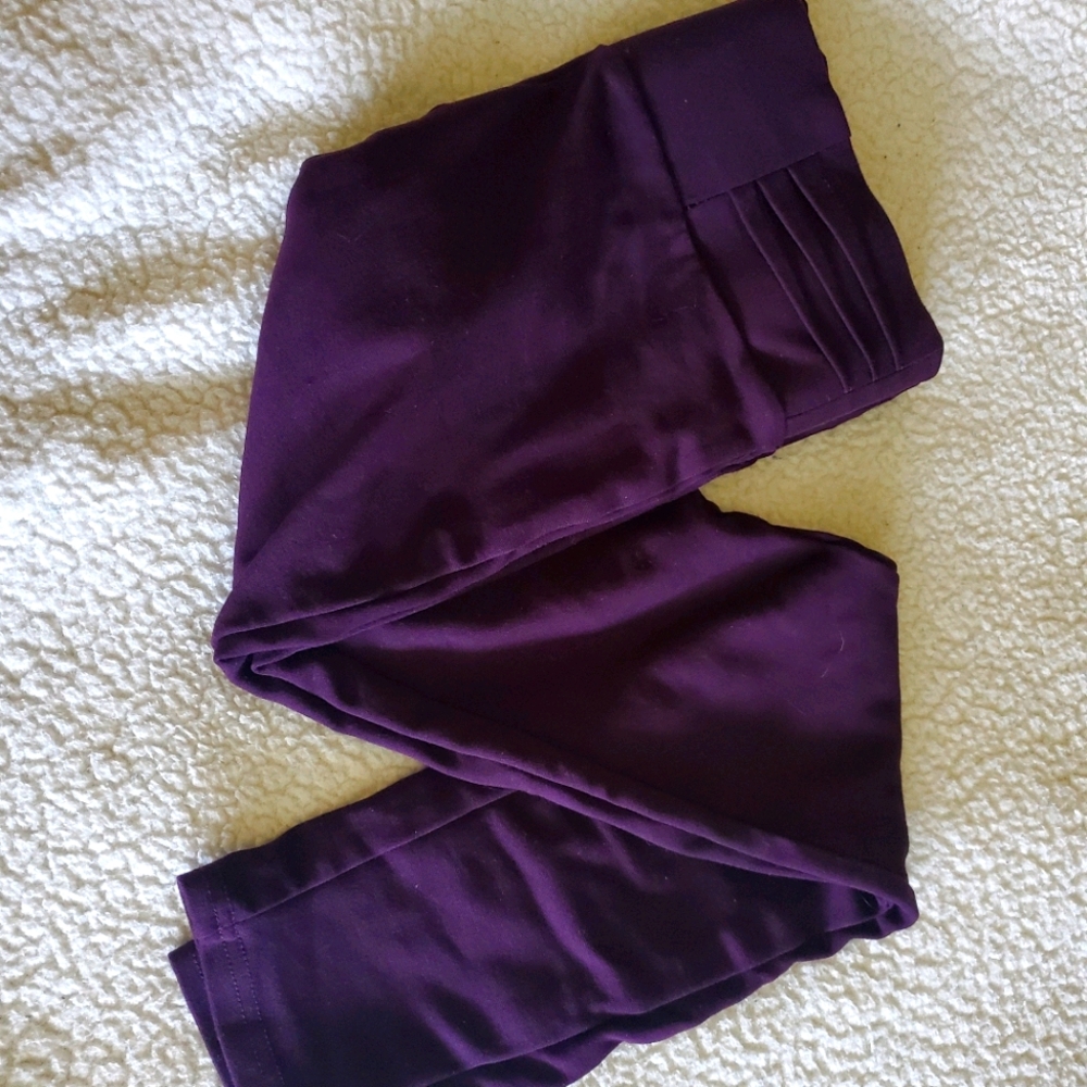 Burgundy pencil pants